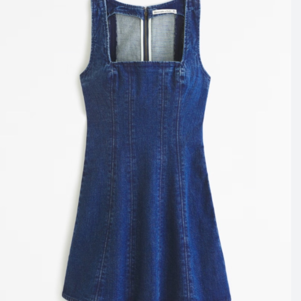 The A&F Mila Squareneck Denim Mini Dress